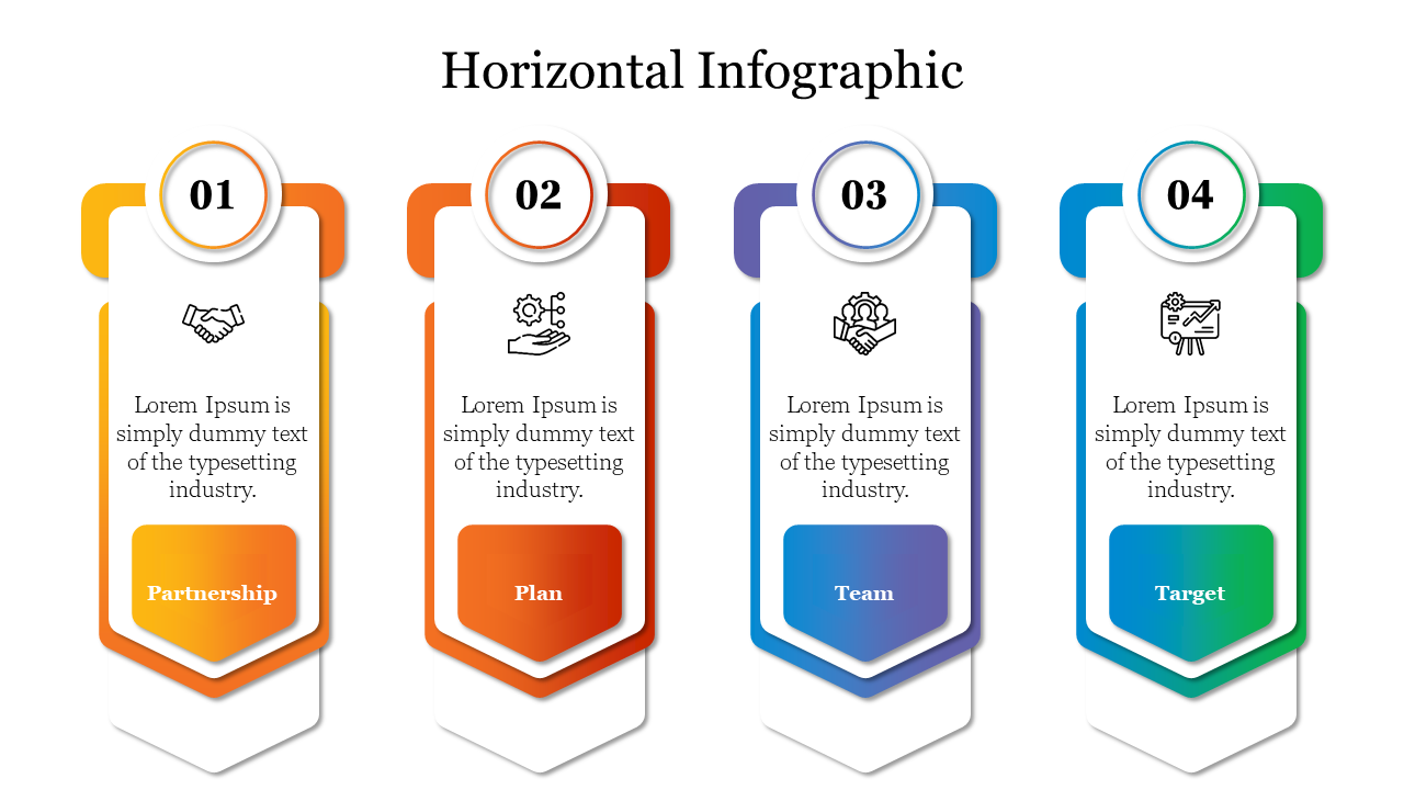 Free - Innovative  Horizontal Infographic Presentation Template